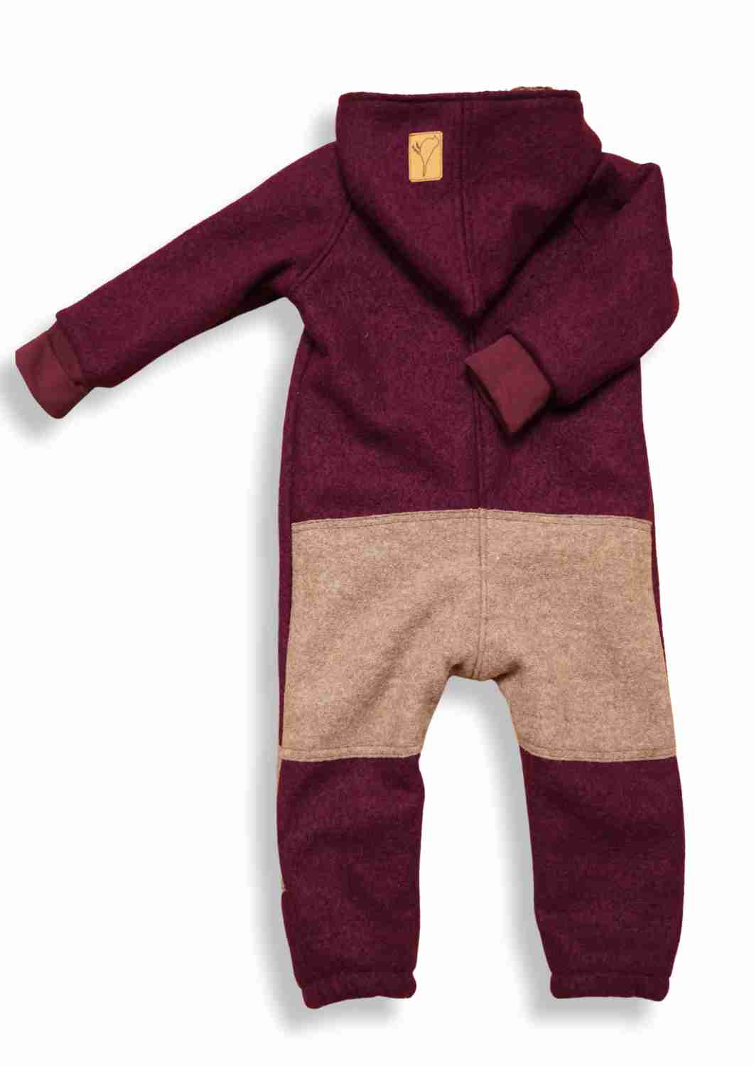 Wollwalk Overall für Babys, mit Reißverschluss und Umschlagbündchen