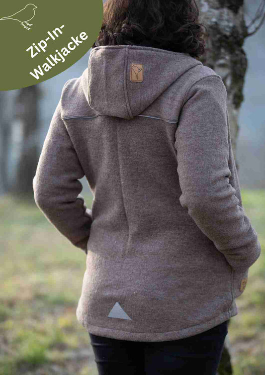 Zip-In Walkjacke für Damen, 3 in 1 System