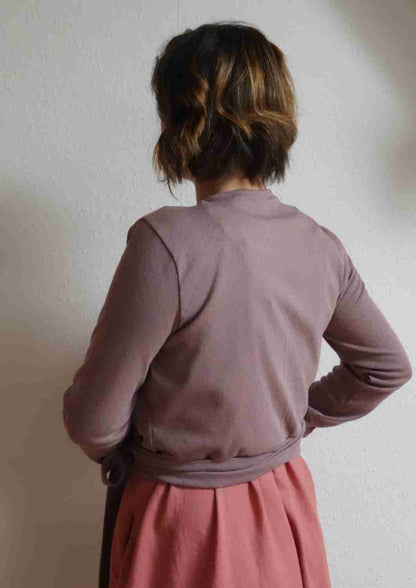 Wickelbluse "Melisse" mit schmalen Ärmeln