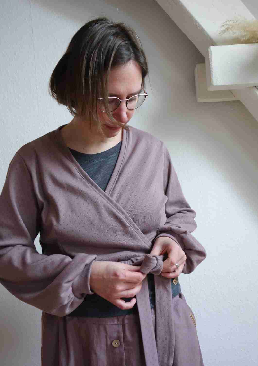 Wickelbluse "Melisse" mit weiten Ärmeln