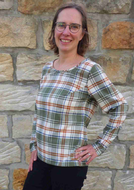 Flanellbluse mit langen Ärmeln "Majoran", für Damen