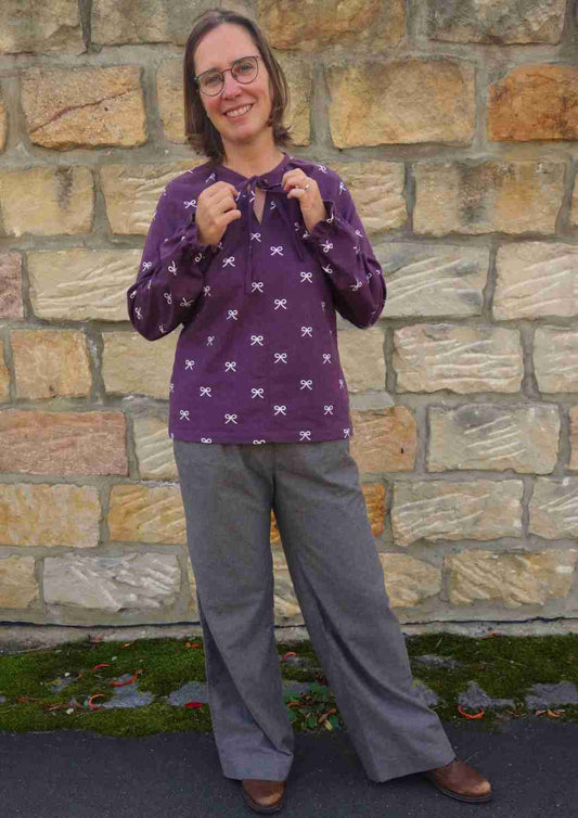Flanellhose für Damen, Culotte "Eibe"