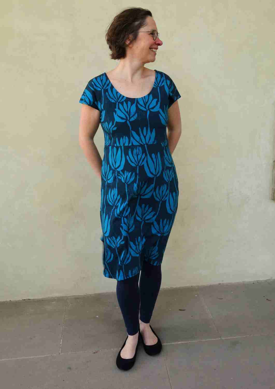 Jerseykleid aus Baumwolle für Damen "Lilie", knielang