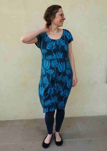 Jerseykleid aus Baumwolle für Damen "Lilie", knielang