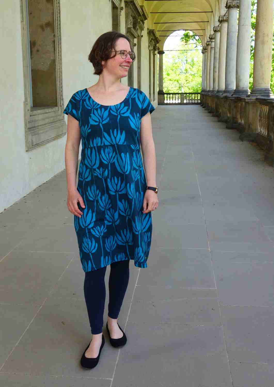 Jerseykleid aus Baumwolle für Damen "Lilie", knielang