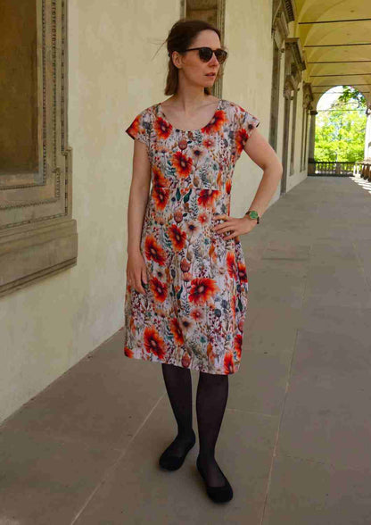 Jerseykleid aus Baumwolle für Damen "Lilie", knielang