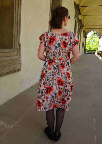 Jerseykleid aus Baumwolle für Damen "Lilie", knielang