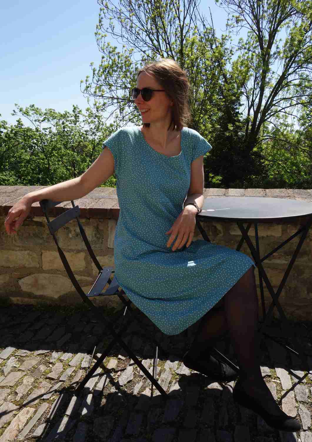 Jerseykleid aus Baumwolle für Damen "Lilie", knielang