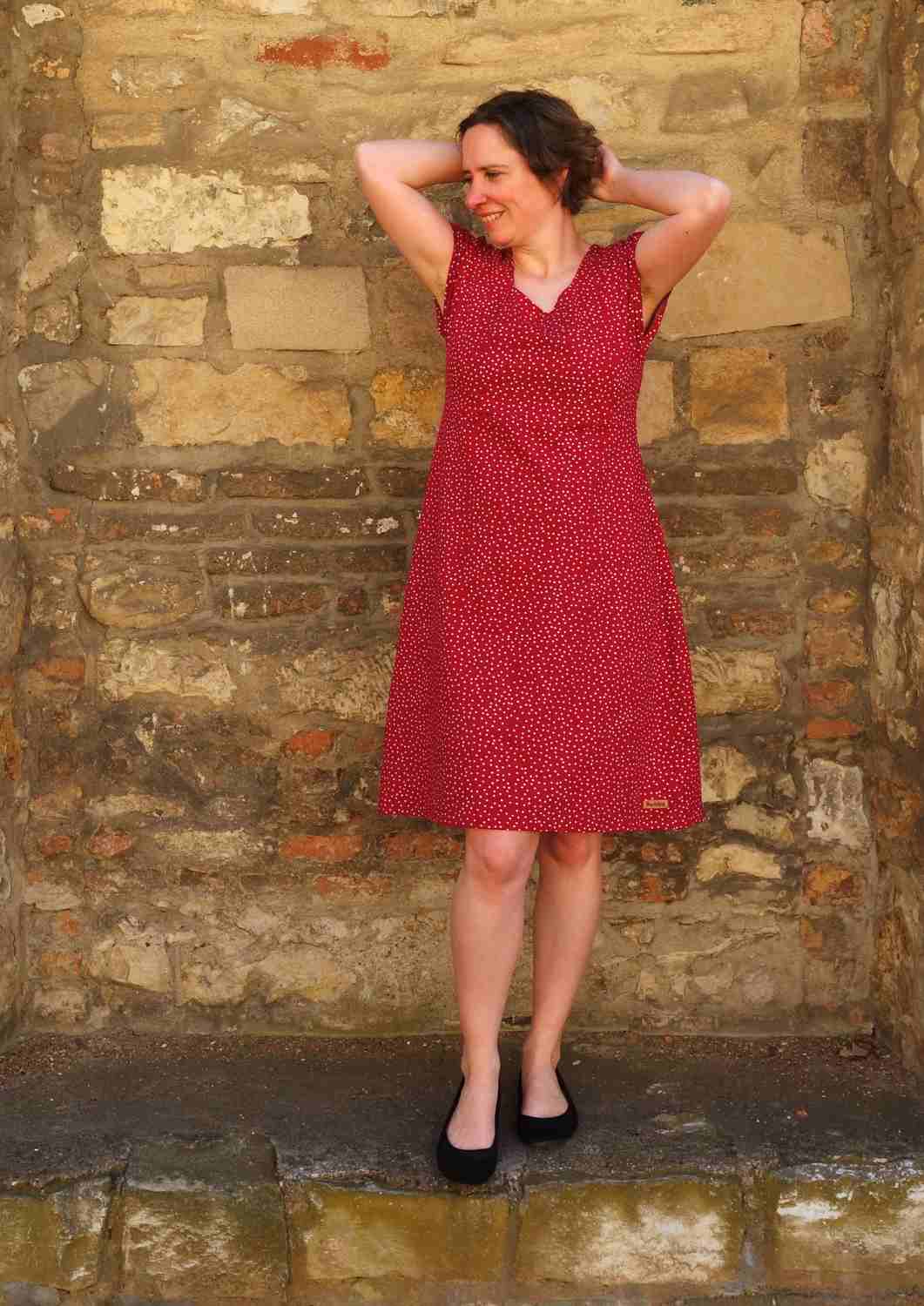 Jerseykleid aus Baumwolle für Damen "Lilie", knielang