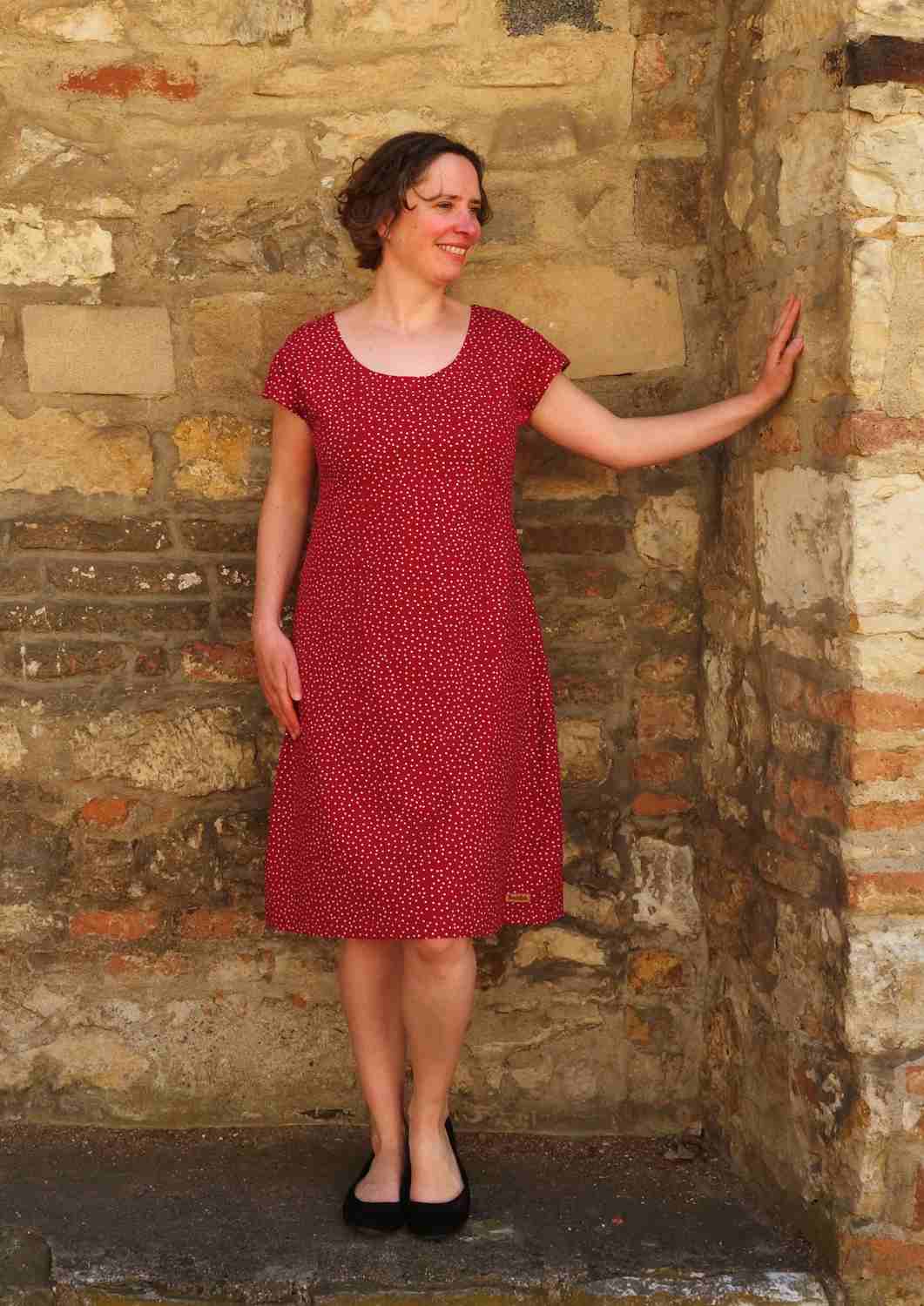Jerseykleid aus Baumwolle für Damen "Lilie", knielang
