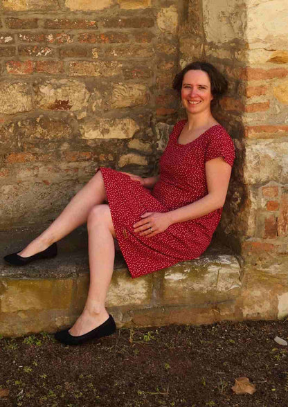 Jerseykleid aus Baumwolle für Damen "Lilie", knielang