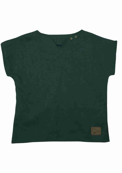 Leinenshirt für Kinder "Thymian", kurzarm