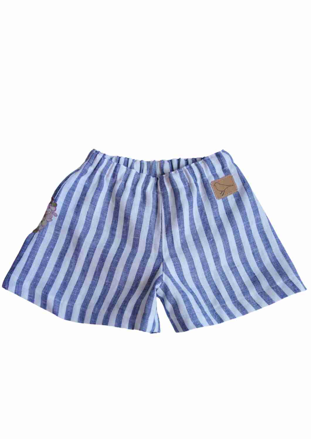 kurze Leinenhose für Mädchen "Sanddorn" aus Leinen