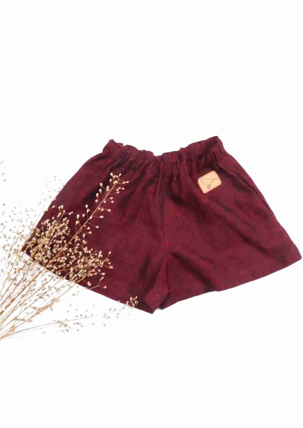 kurze Leinenhose für Mädchen "Sanddorn" aus Leinen