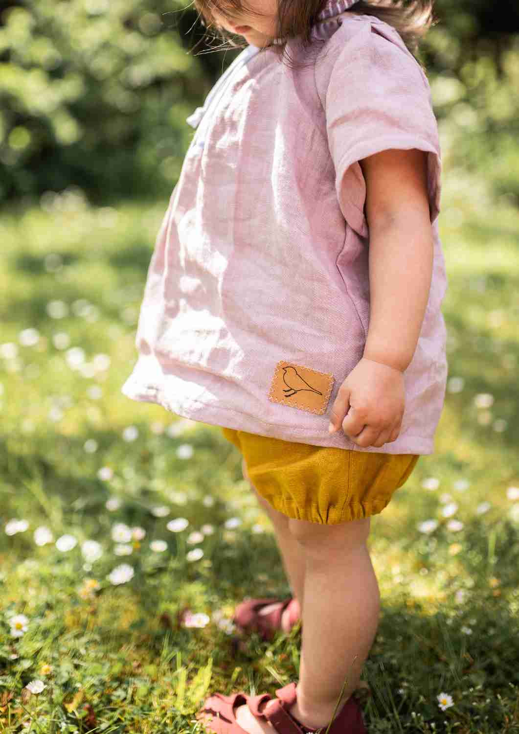 Leinenbloomers für Babys und Kleinkinder "Ginkgo"