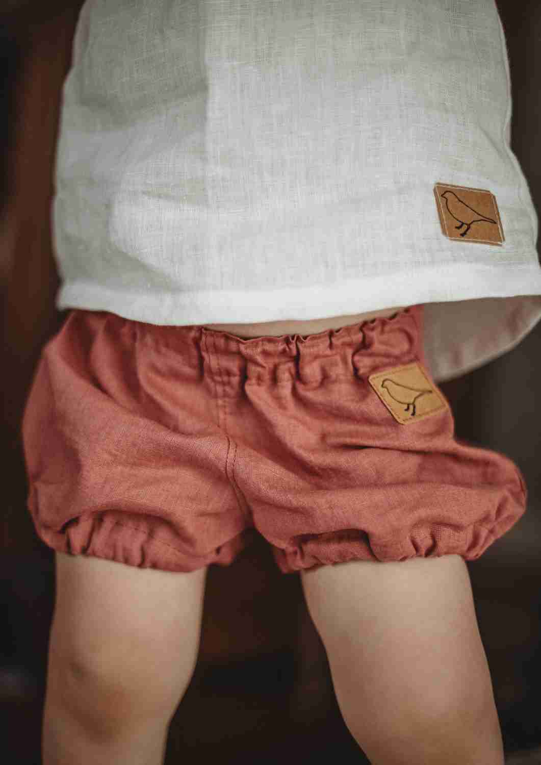 Leinenbloomers für Babys und Kleinkinder "Ginkgo"