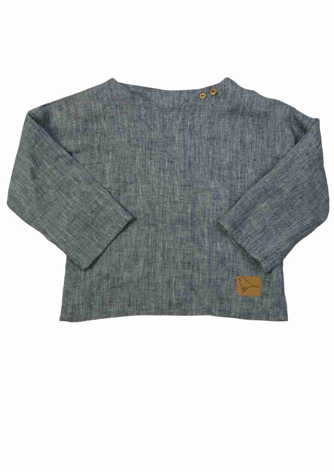 Leinenshirt für Kinder "Thymian", langarm