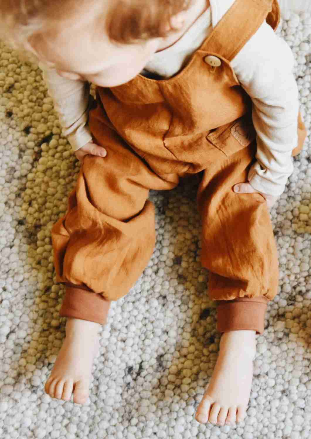 Leinenlatzhose für Kinder, mit Bündchen "Weide", Salopette