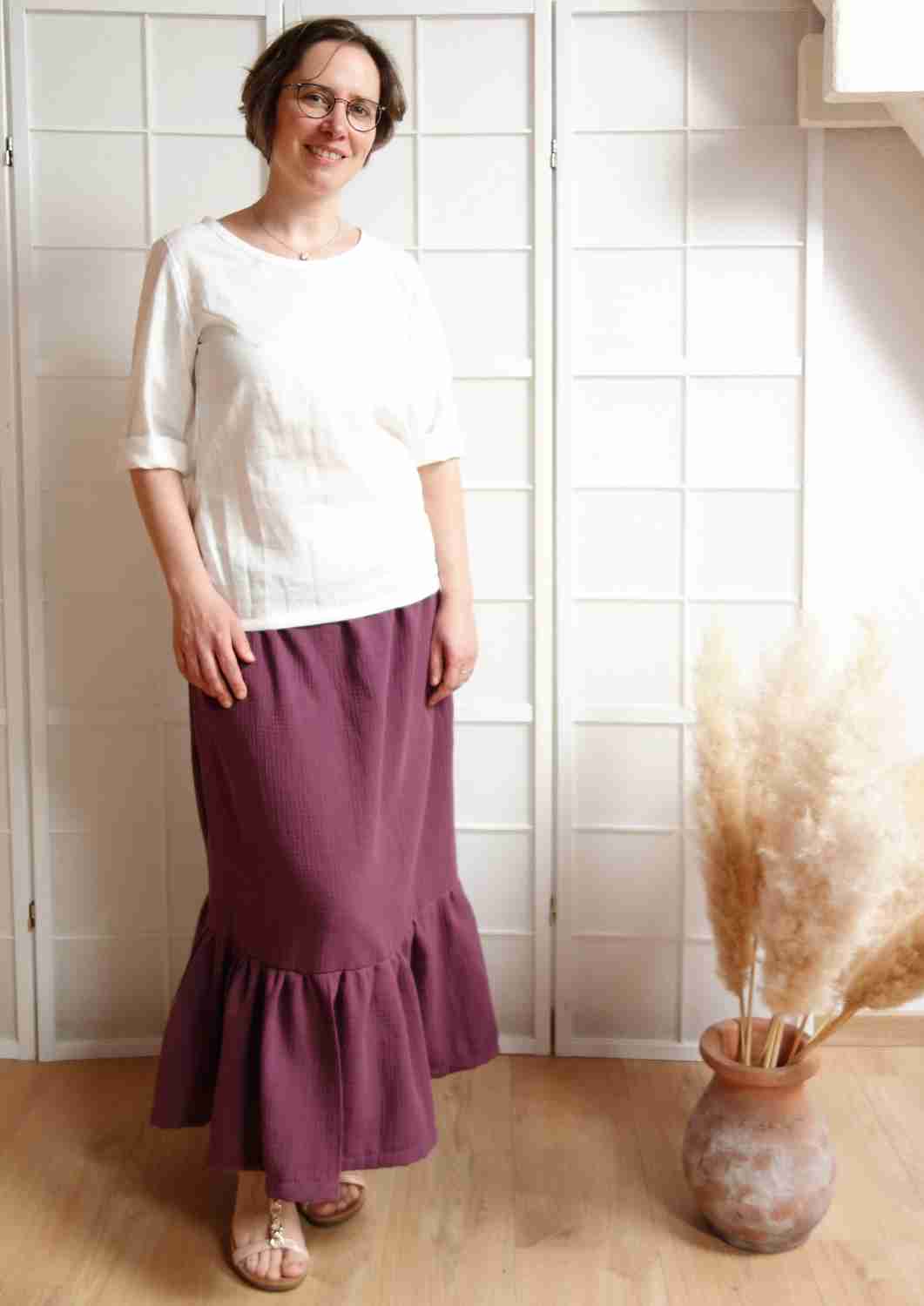 Stufenrock Musselin für Damen "Tulpe"