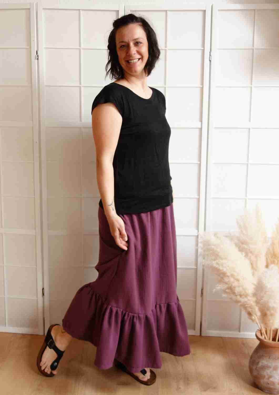 Stufenrock Musselin für Damen "Tulpe"