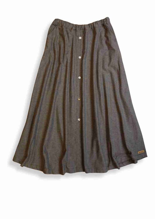 Maxirock aus Flanell für Damen "Gladiole"