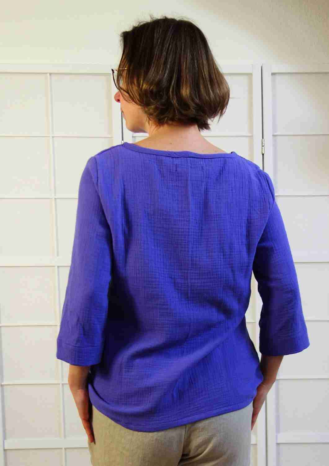 Bluse aus Musselin mit langen Ärmeln "Majoran", für Damen