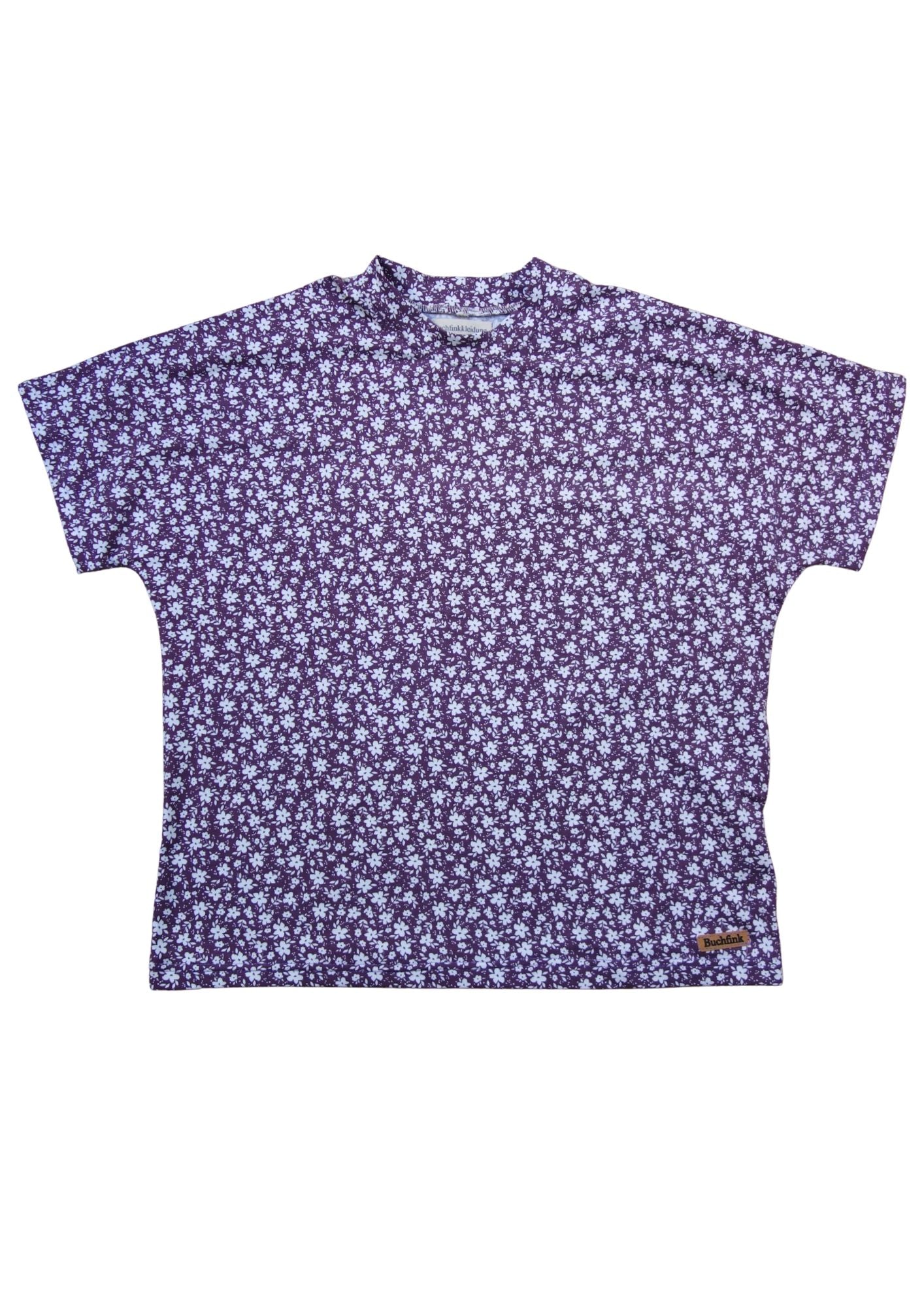 Versandbereit: Oversize T-Shirt für Damen aus Jersey "Wiesenklee", Lavendel, Gr S, M, XL