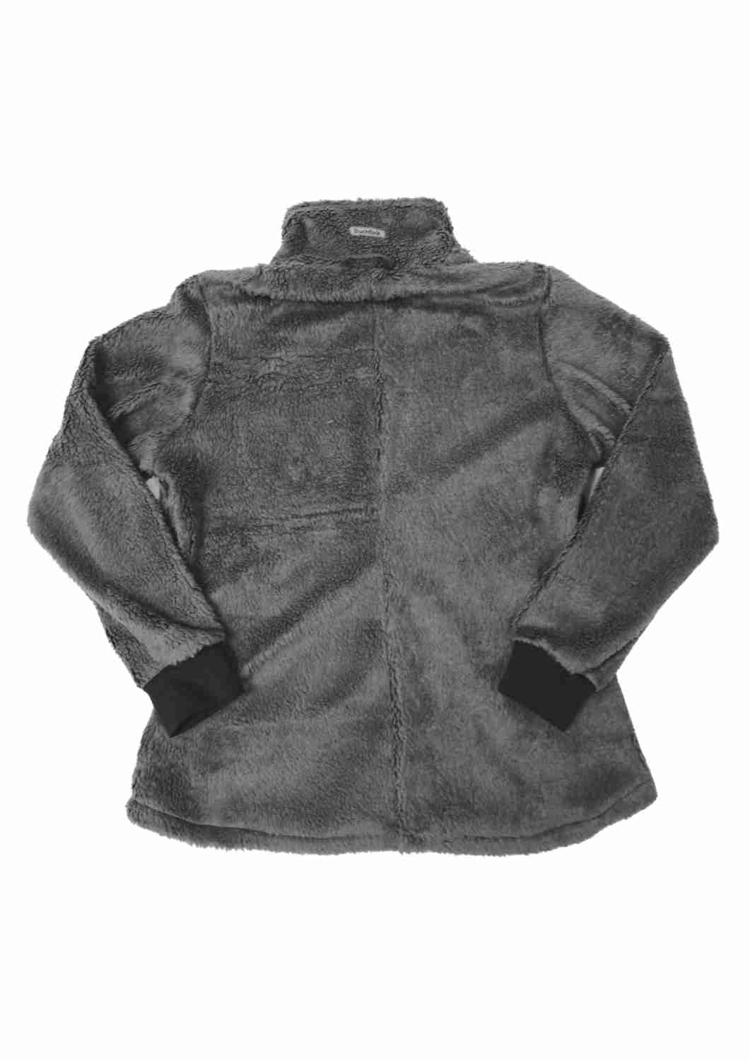 Plüschjacke Damen Bio-Baumwolle, grau - Zip-In-Innenjacke