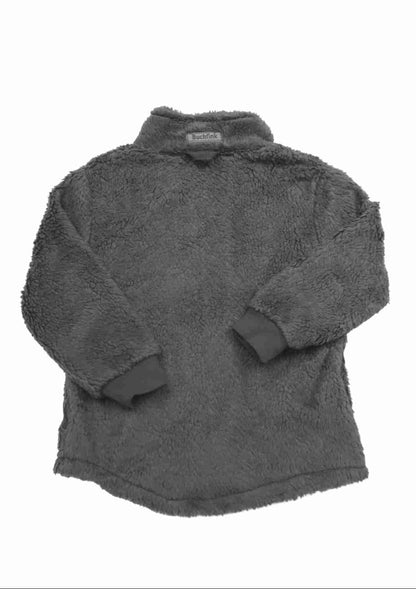 Plüschjacke Herren Bio-Baumwolle, Zip-In-Innenjacke, grau