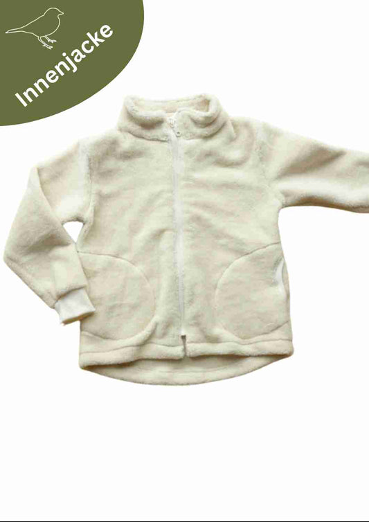 Teddyjacke, cremeweiß - Zip-In-Innenjacke
