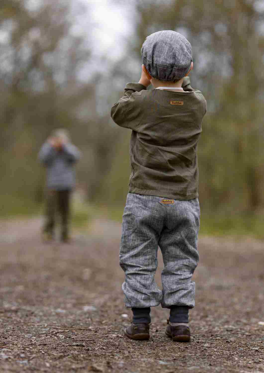 Pumphose aus Leinen "Kastanie"