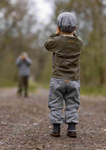 Pumphose aus Leinen "Kastanie"