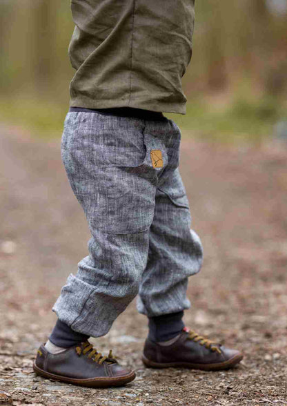 Pumphose aus Leinen "Kastanie"