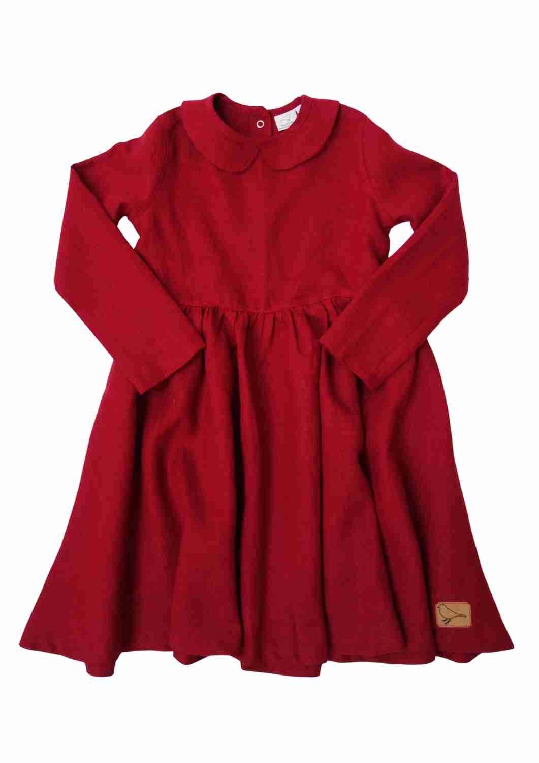 Leinenkleid für Mädchen mit Peter Pan Kragen "Kornblume", langarm