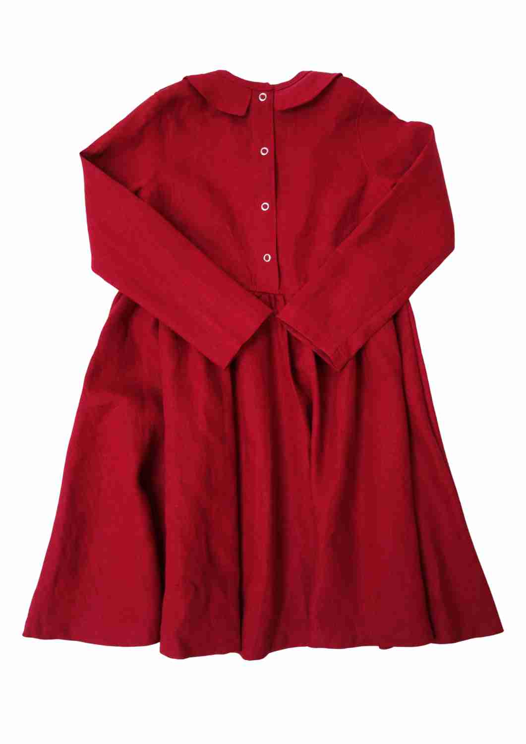 Leinenkleid für Mädchen mit Peter Pan Kragen "Kornblume", langarm