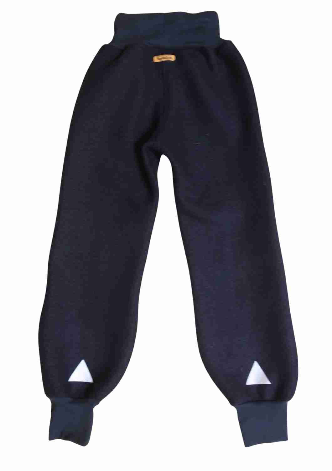 BIO Walkhose "Buche" mit bestickten Kniepatches, marine