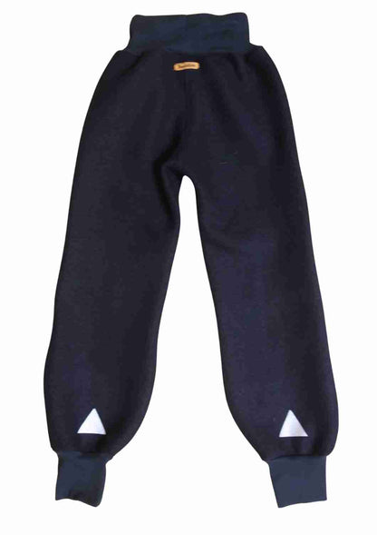 BIO Walkhose "Buche" mit bestickten Kniepatches, marine