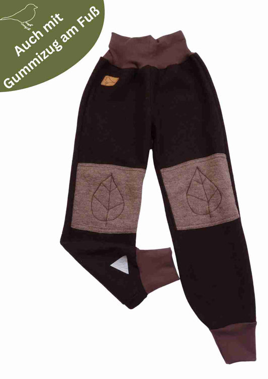 Walkhose "Buche" mit bestickten Kniepatches, dunkelbraun