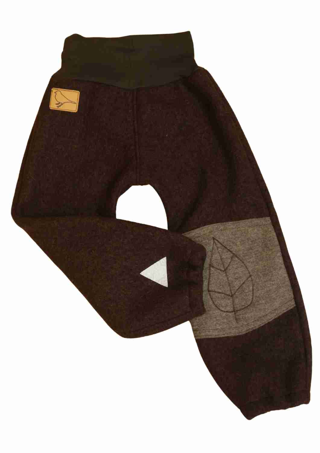 Walkhose "Buche" mit bestickten Kniepatches, dunkelbraun