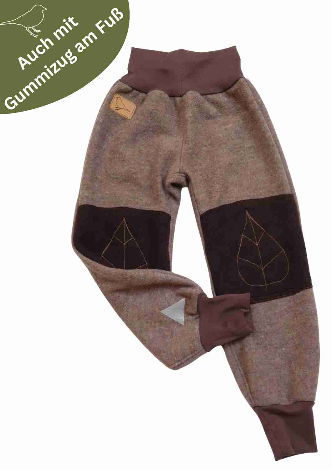 Walkhose "Buche" mit bestickten Kniepatches, hellbraun