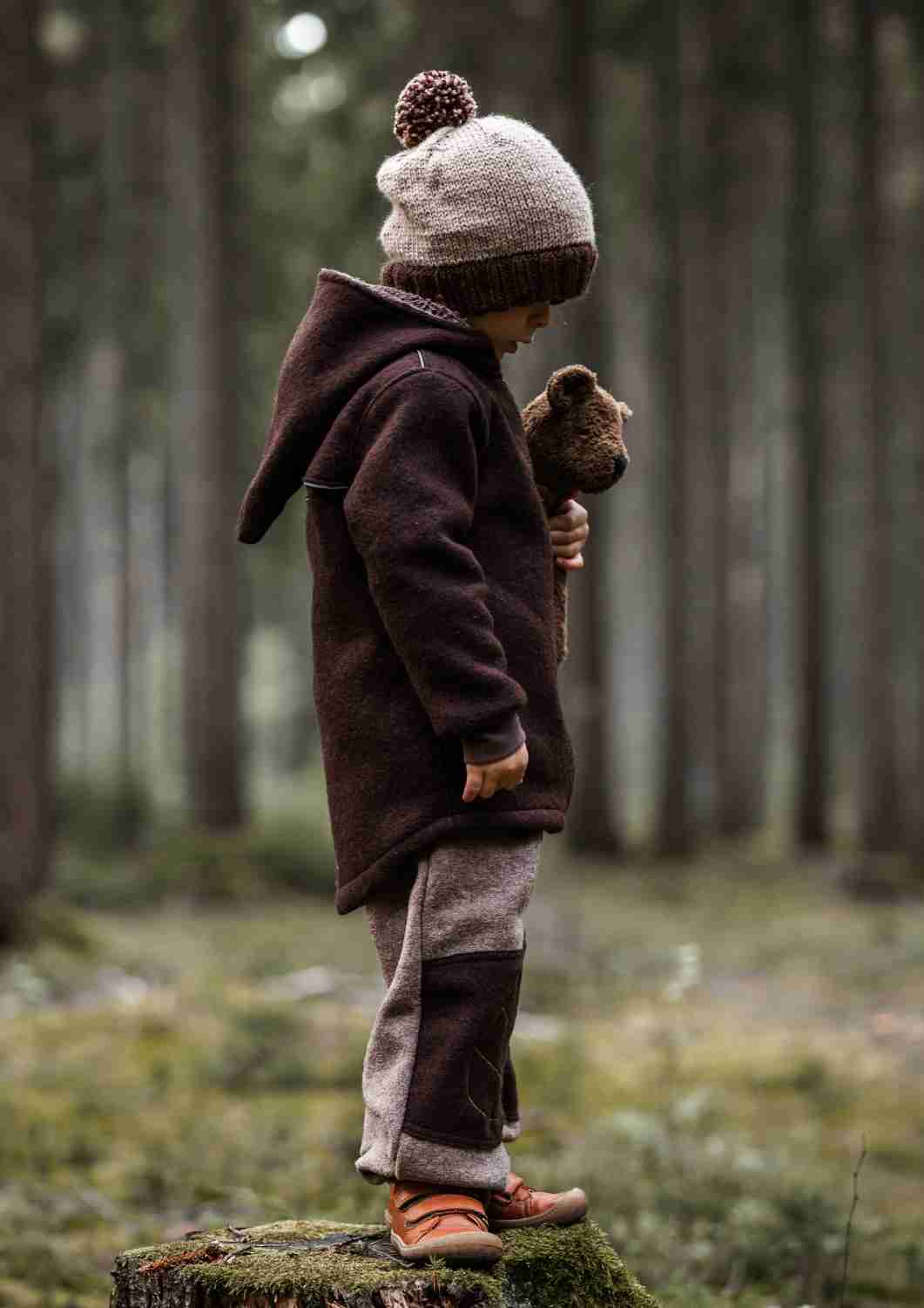 Walkhose "Buche" mit bestickten Kniepatches, hellbraun