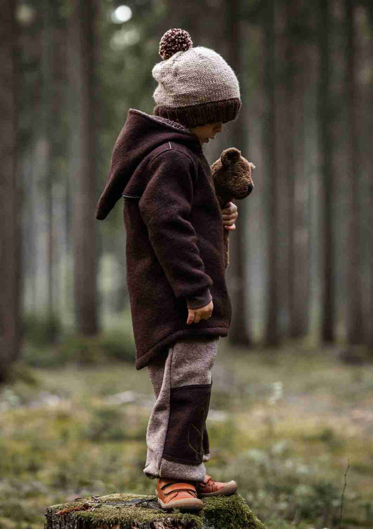 Walkhose "Buche" mit bestickten Kniepatches, hellbraun