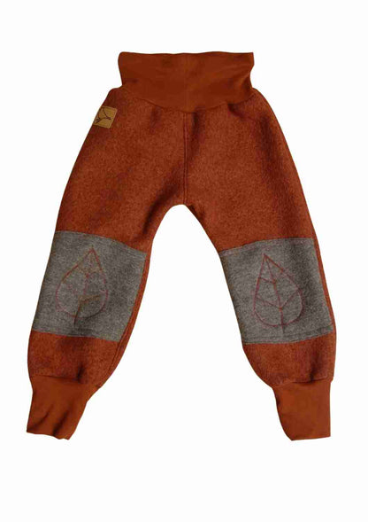 Walkhose "Buche" mit bestickten Kniepatches, kupfer