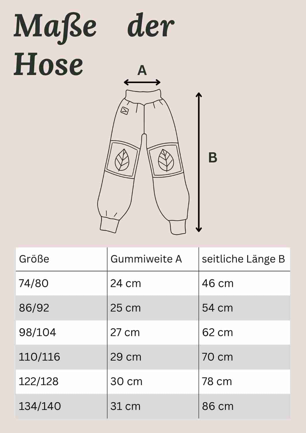 Walkhose "Buche" mit bestickten Kniepatches, olivgrün