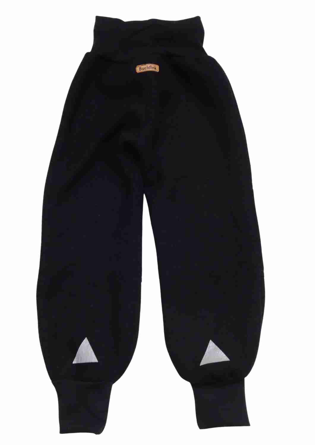 Walkhose "Buche" mit bestickten Kniepatches, schwarz