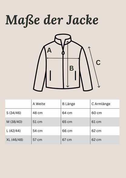 Zip-In Wollfleecejacke Damen "Heidekraut" aus 100% Merinowolle, dunkelblau