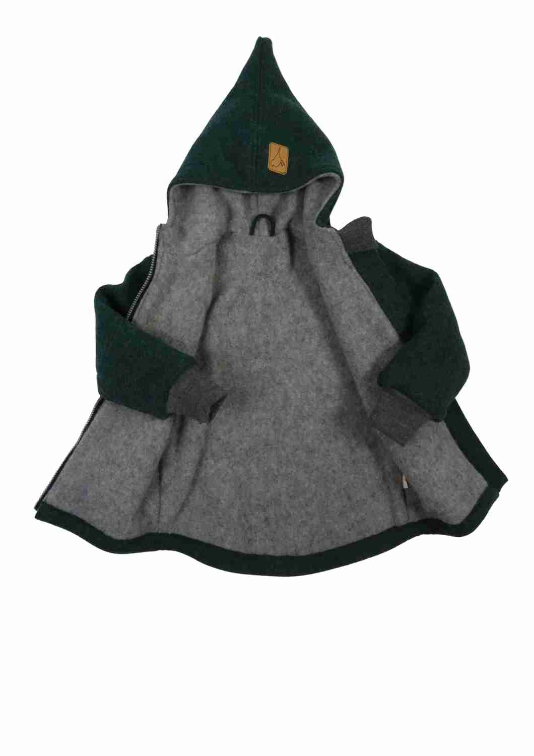 Wollwalkjacke gefüttert mit Wollfleece "Heckenrose"