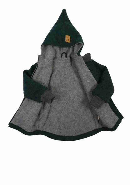 Wollwalkjacke gefüttert mit Wollfleece "Heckenrose"
