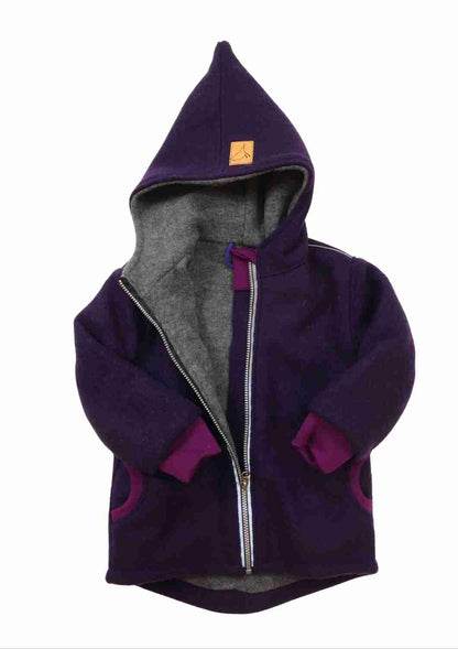 Wollwalkjacke gefüttert mit Wollfleece "Heckenrose"